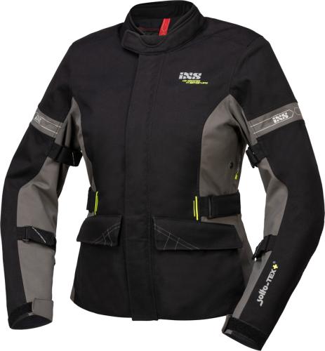 iXS Motorradjacke Damen Tour Laminat-ST-Plus - schwarz-grau (Grösse: DL) von iXS