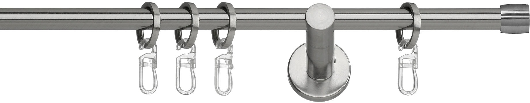 indeko Gardinenstange »Linz«, 1 läufig-läufig, Wunschmasslänge, Komplett-Set inkl. Ringen und Montagematerial indeko Gardinenstange »Linz«, 1 läufig-läufig, Wunschmasslänge, Komplett-Set inkl. Ringen und Montagematerial von indeko