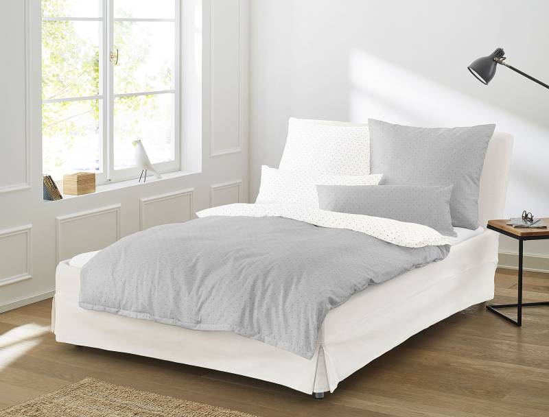 Irisette Wendebettwäsche »Varia 8730 in Gr. 135x200 oder 155x220 cm«, Bettwäsche aus Baumwolle, Wendebettwäsche mit Punkten von irisette