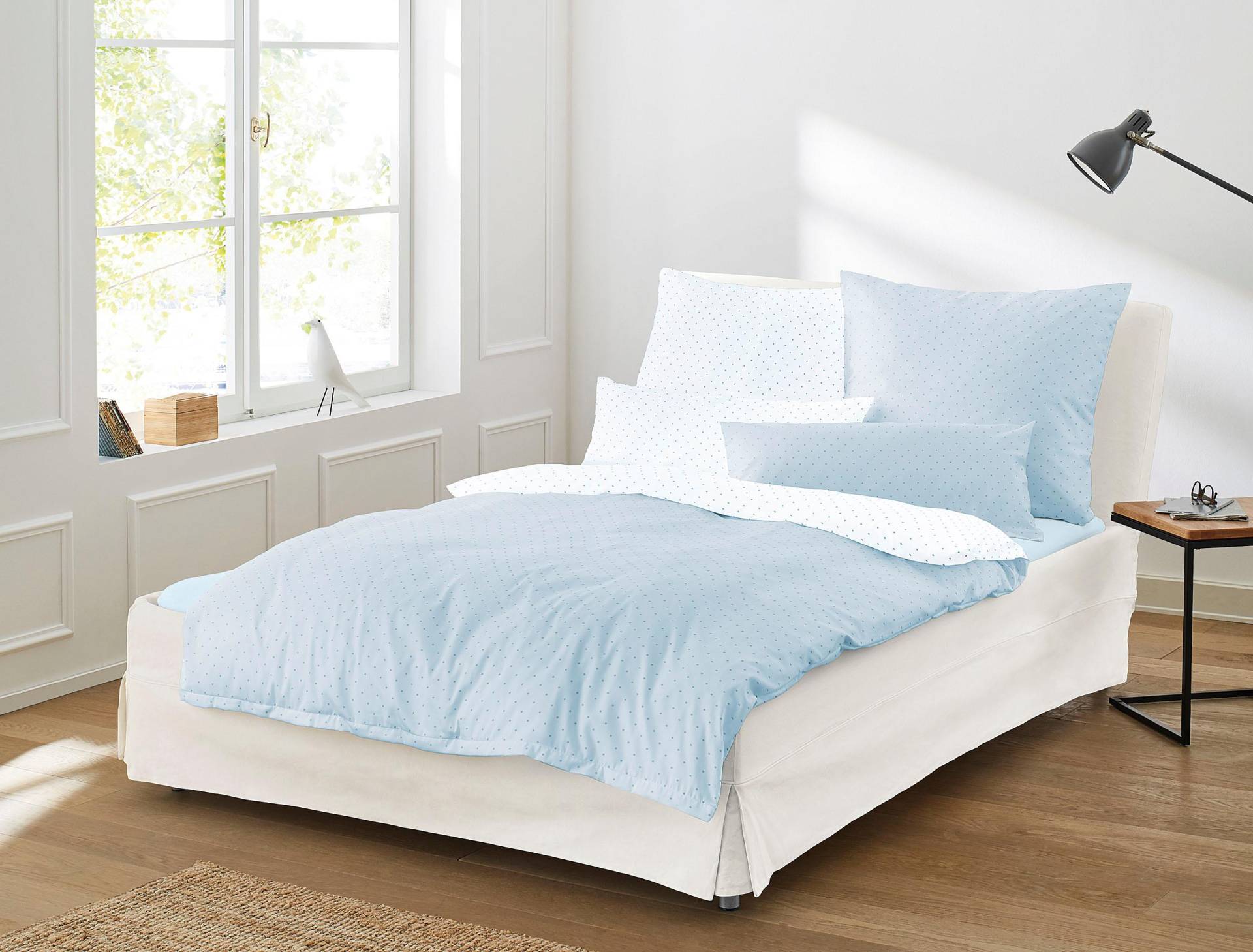 Irisette Wendebettwäsche »Varia 8730 in Gr. 135x200 oder 155x220 cm«, Bettwäsche aus Baumwolle, Wendebettwäsche mit Punkten von irisette
