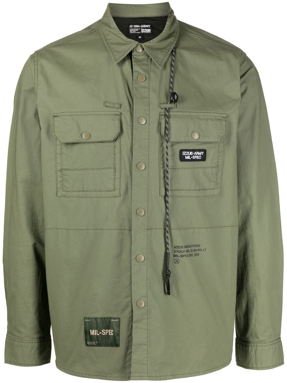 izzue Izzue Army patch-pocket shirt - Green von izzue