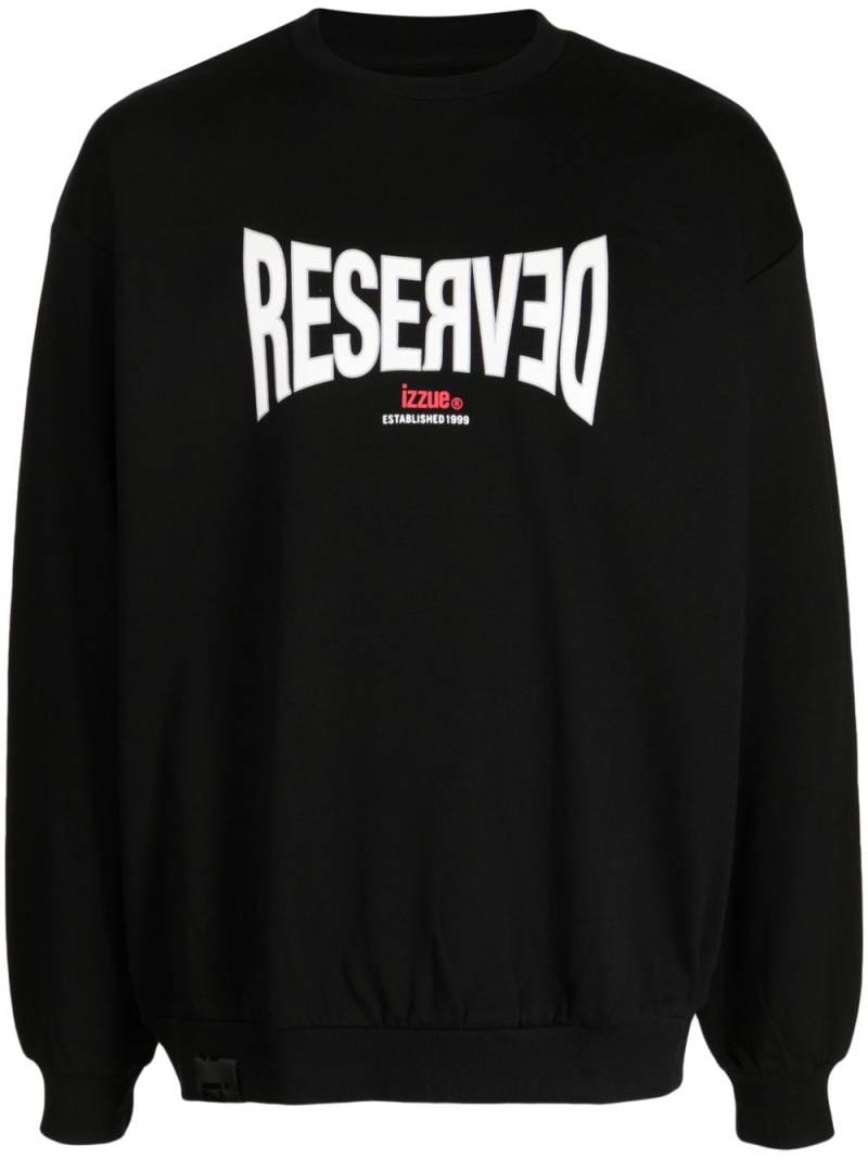 izzue Reserved cotton sweatshirt - Black von izzue