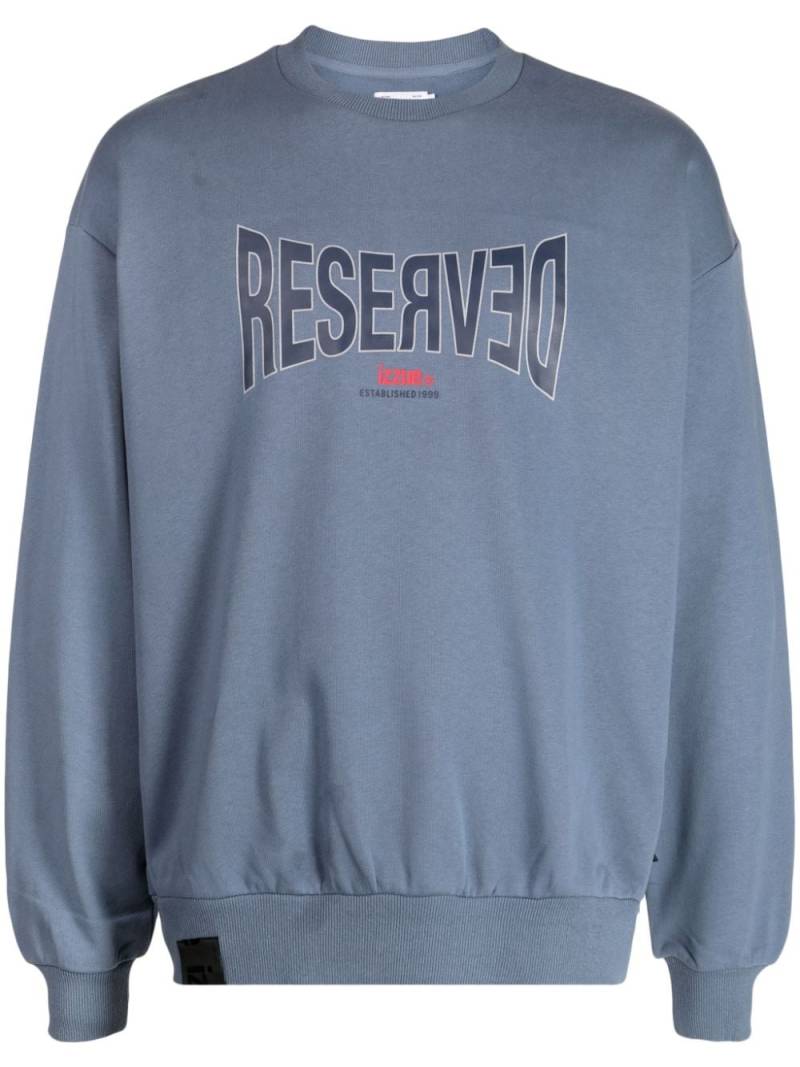 izzue Reserved cotton sweatshirt - Blue von izzue