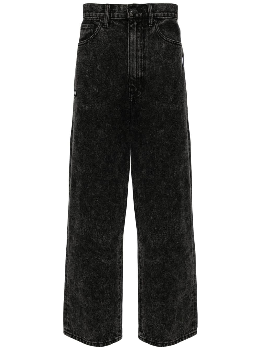 izzue acid-wash straight-leg jeans - Black von izzue