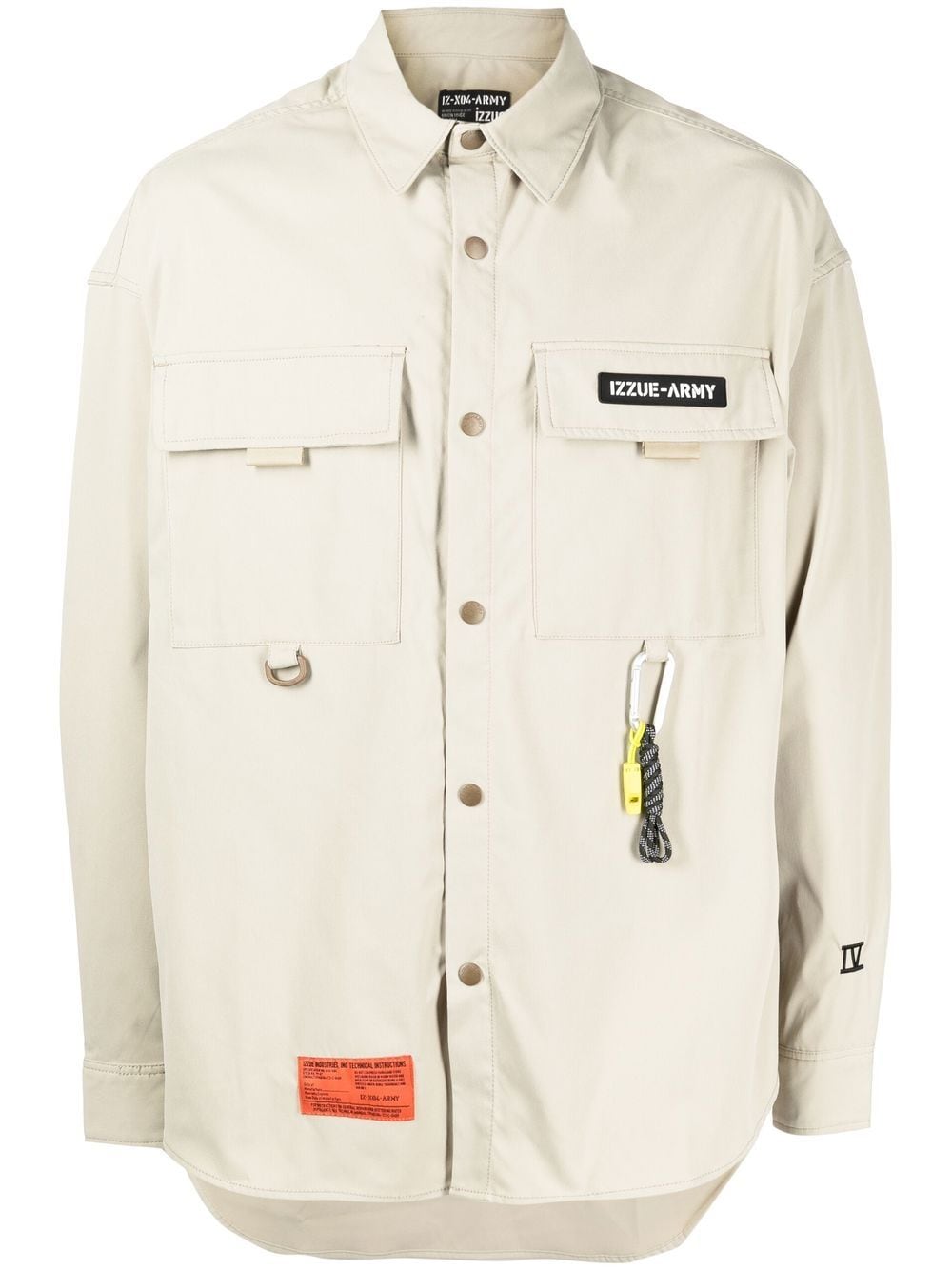 izzue army-style button-up shirt - Brown von izzue