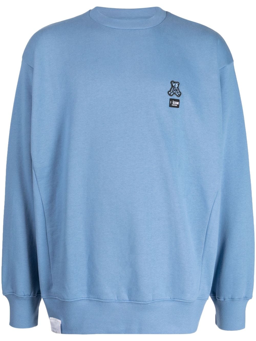 izzue bear-patch fleece sweatshirt - Blue von izzue