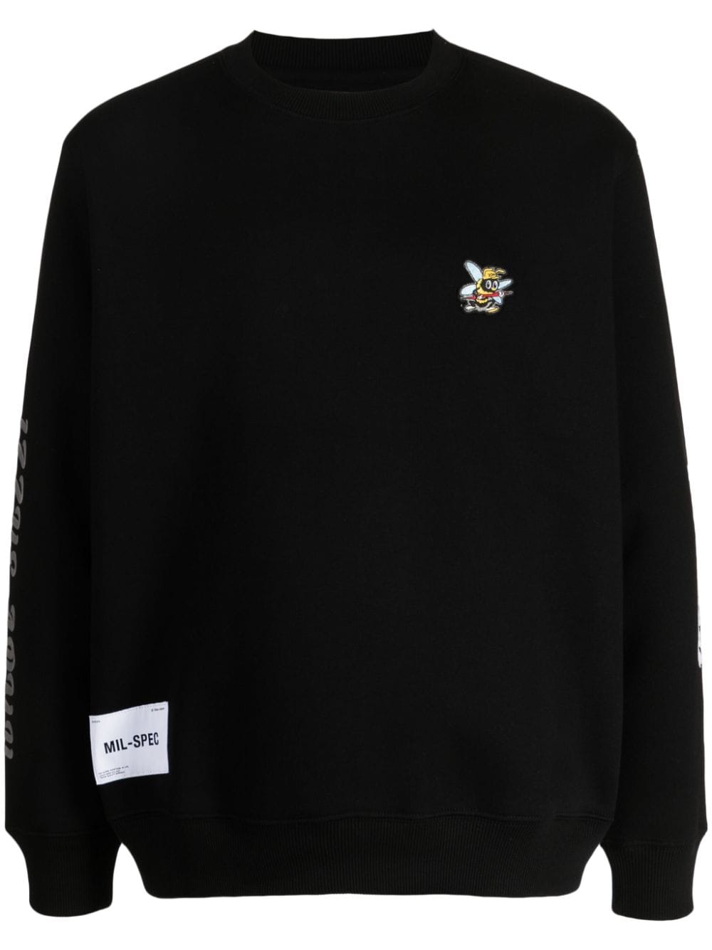 izzue bee-patch cotton-blend sweatshirt - Black von izzue