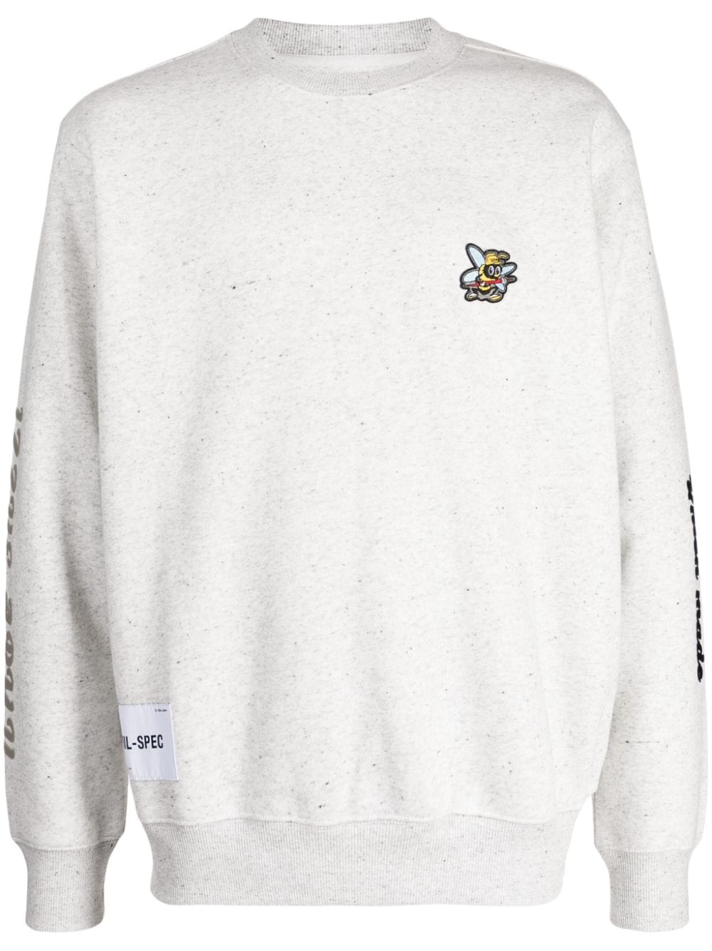 izzue bee-patch cotton-blend sweatshirt - Grey von izzue