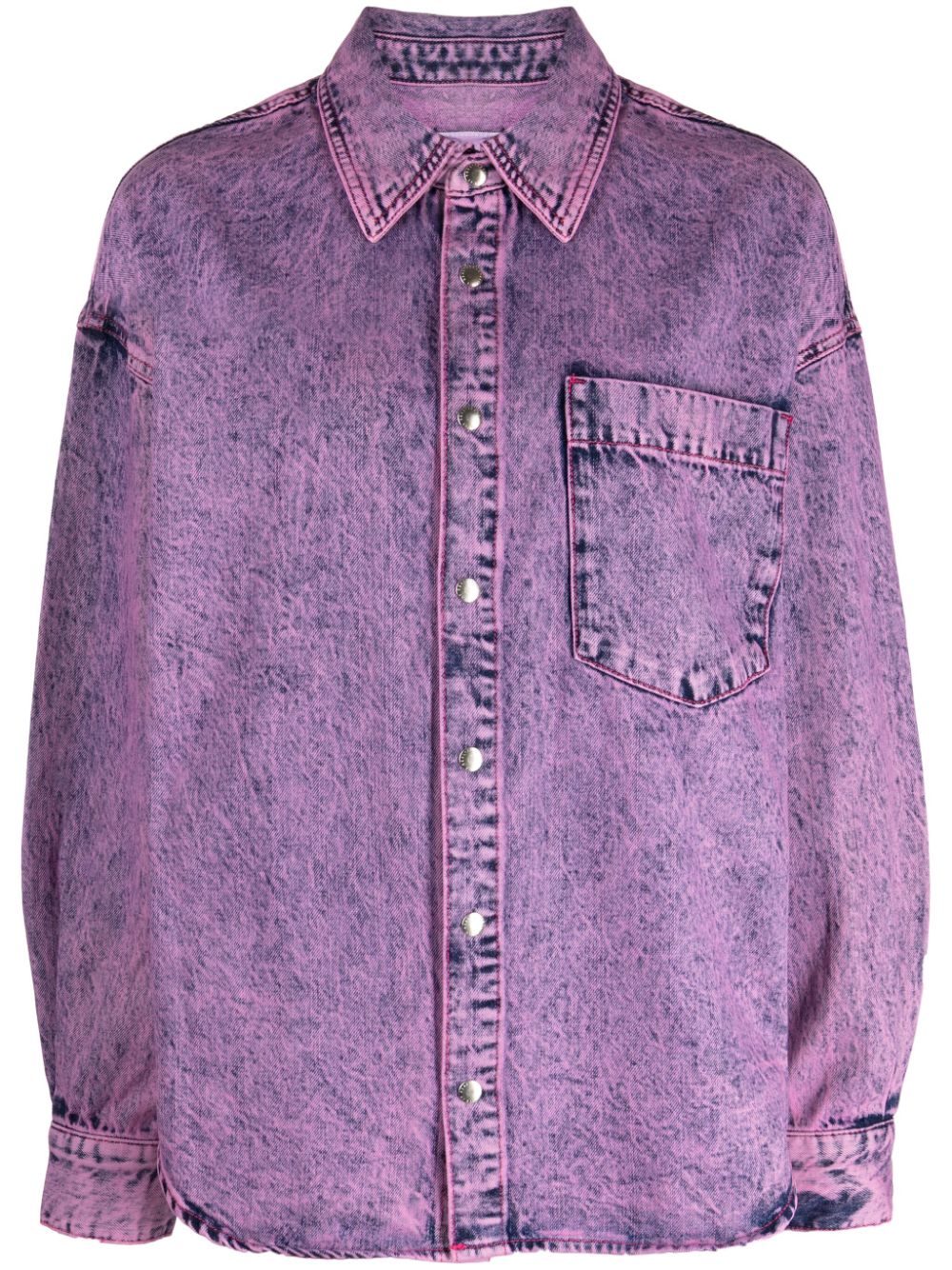 izzue bleached denim shirt - Purple von izzue