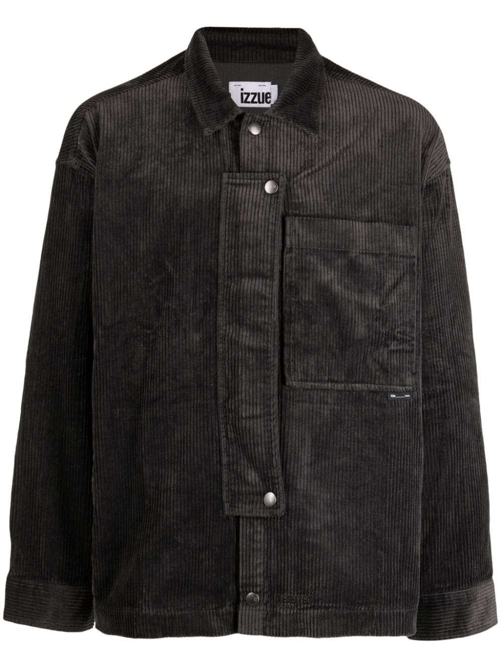 izzue corduroy cotton shirt jacket - Black von izzue