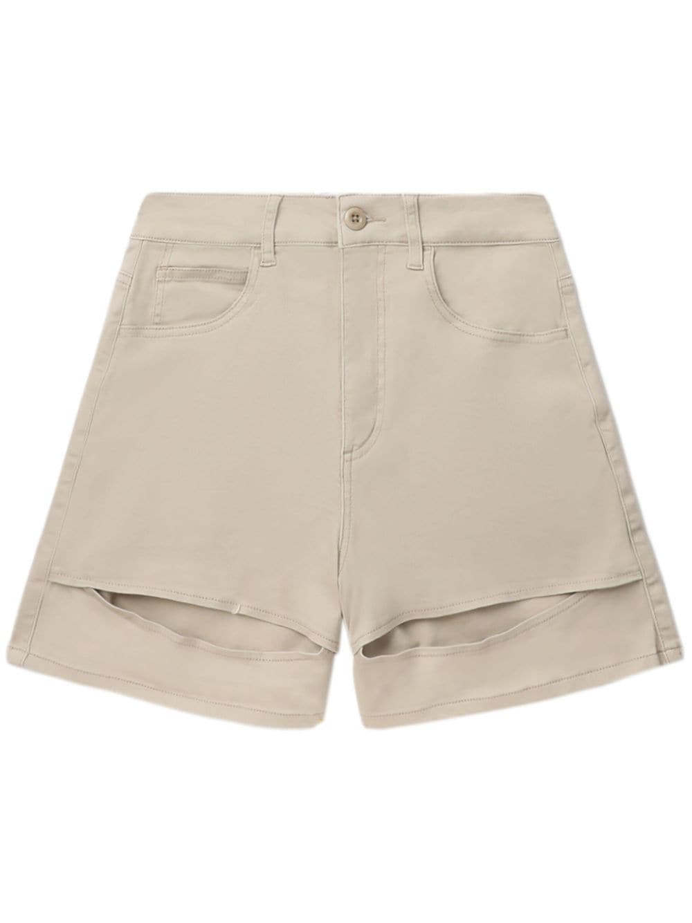 izzue cotton-blend shorts - Neutrals von izzue