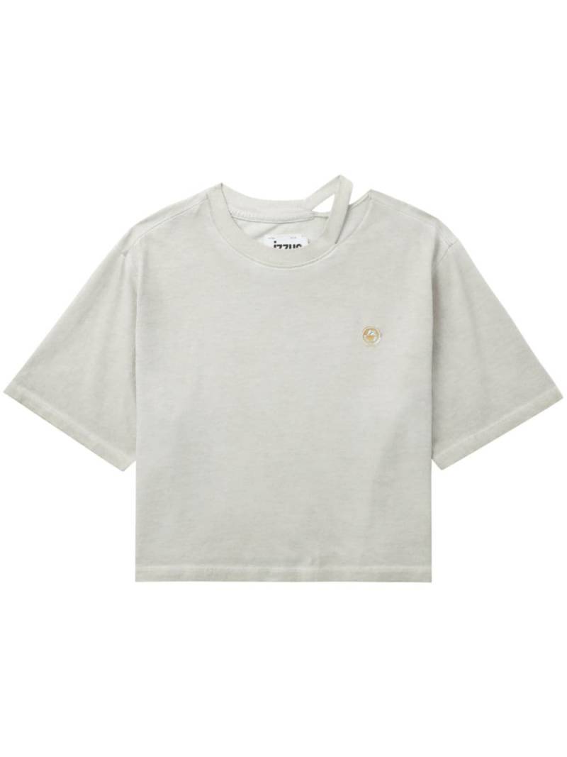 izzue cut-out cotton T-shirt - Grey von izzue