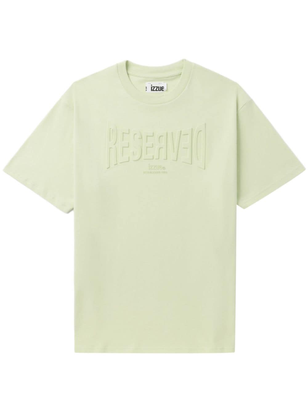izzue debossed-slogan cotton T-shirt - Green von izzue