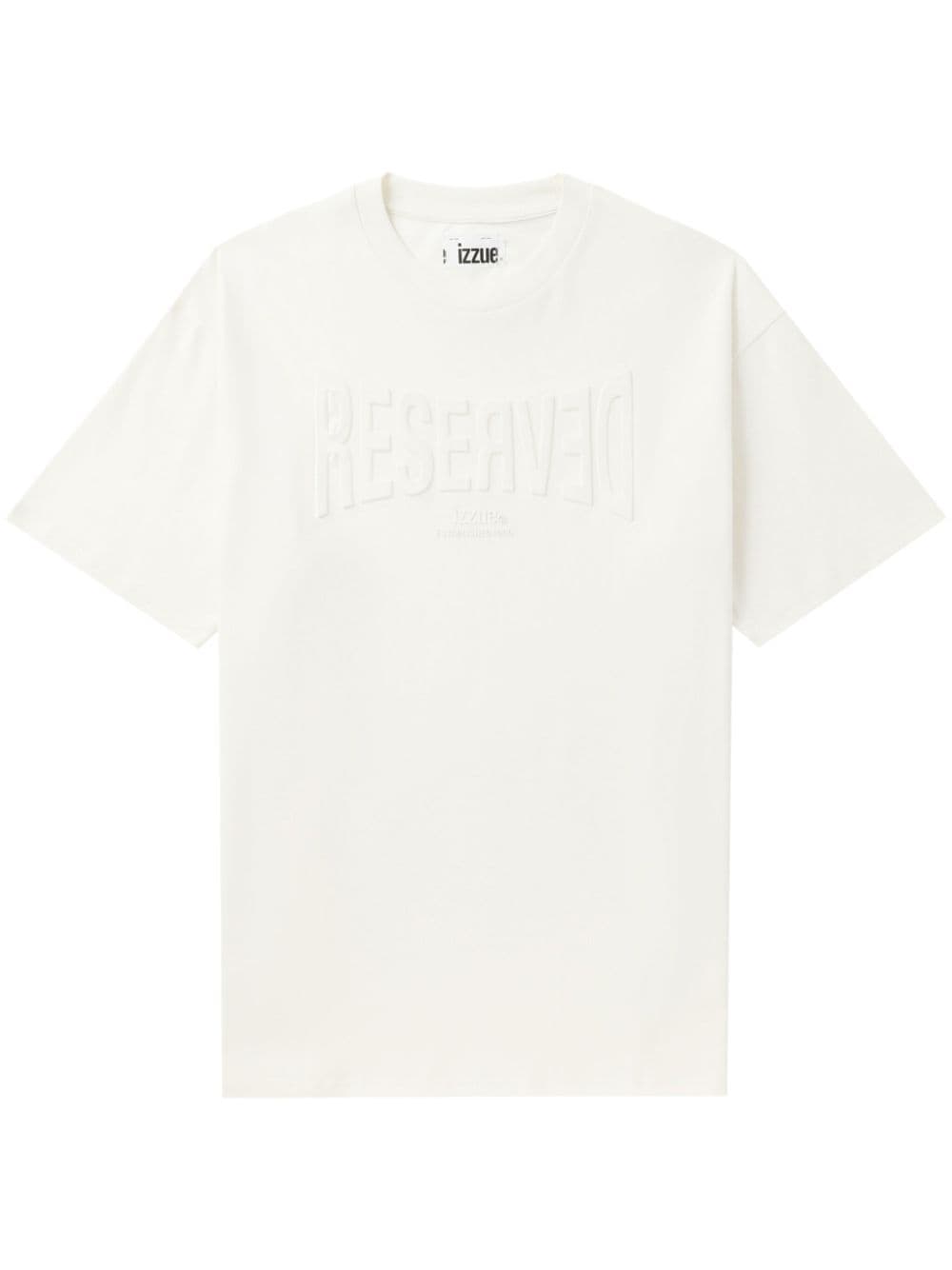 izzue debossed-slogan cotton T-shirt - White von izzue