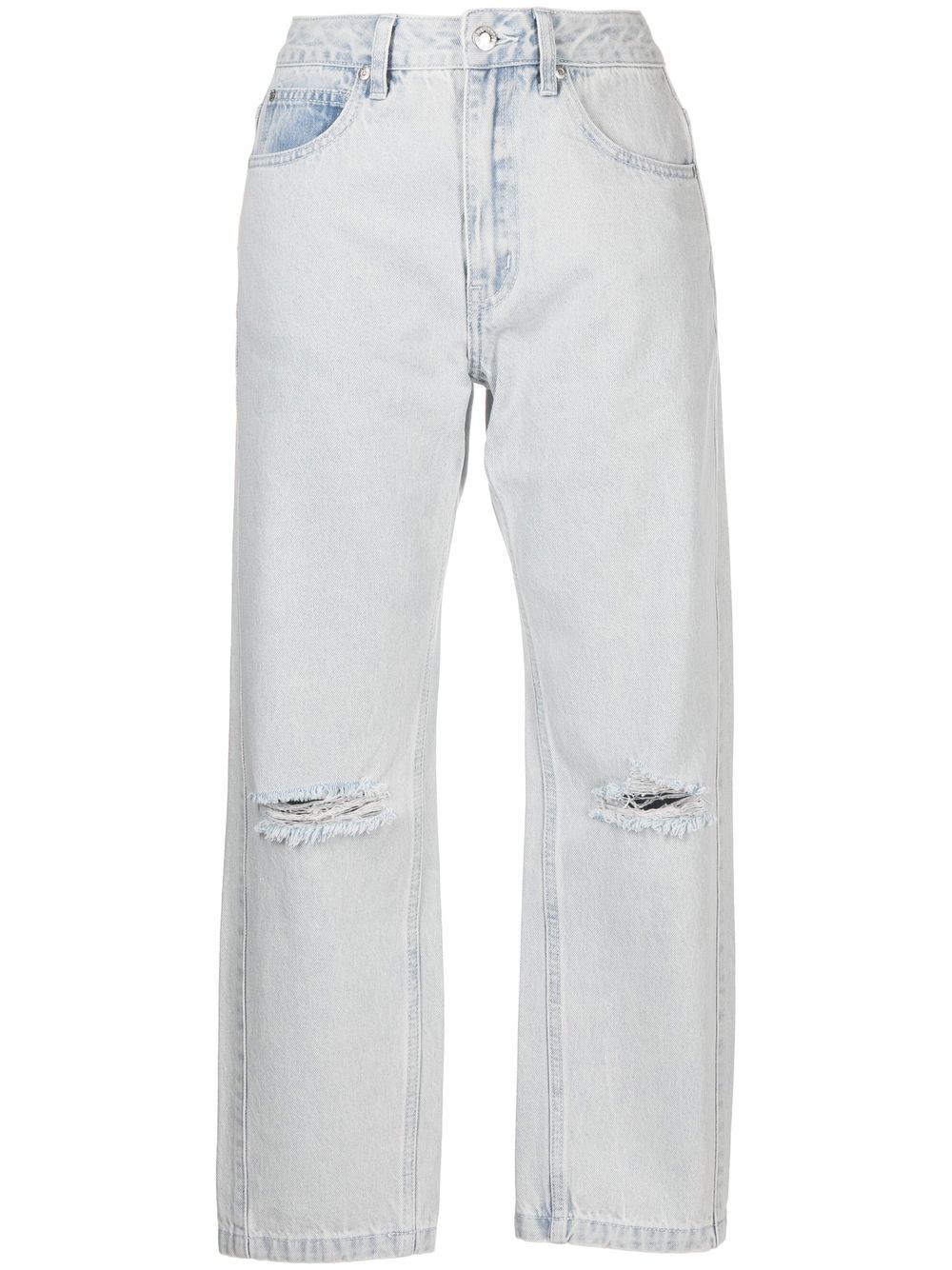 izzue distressed cropped jeans - Blue von izzue