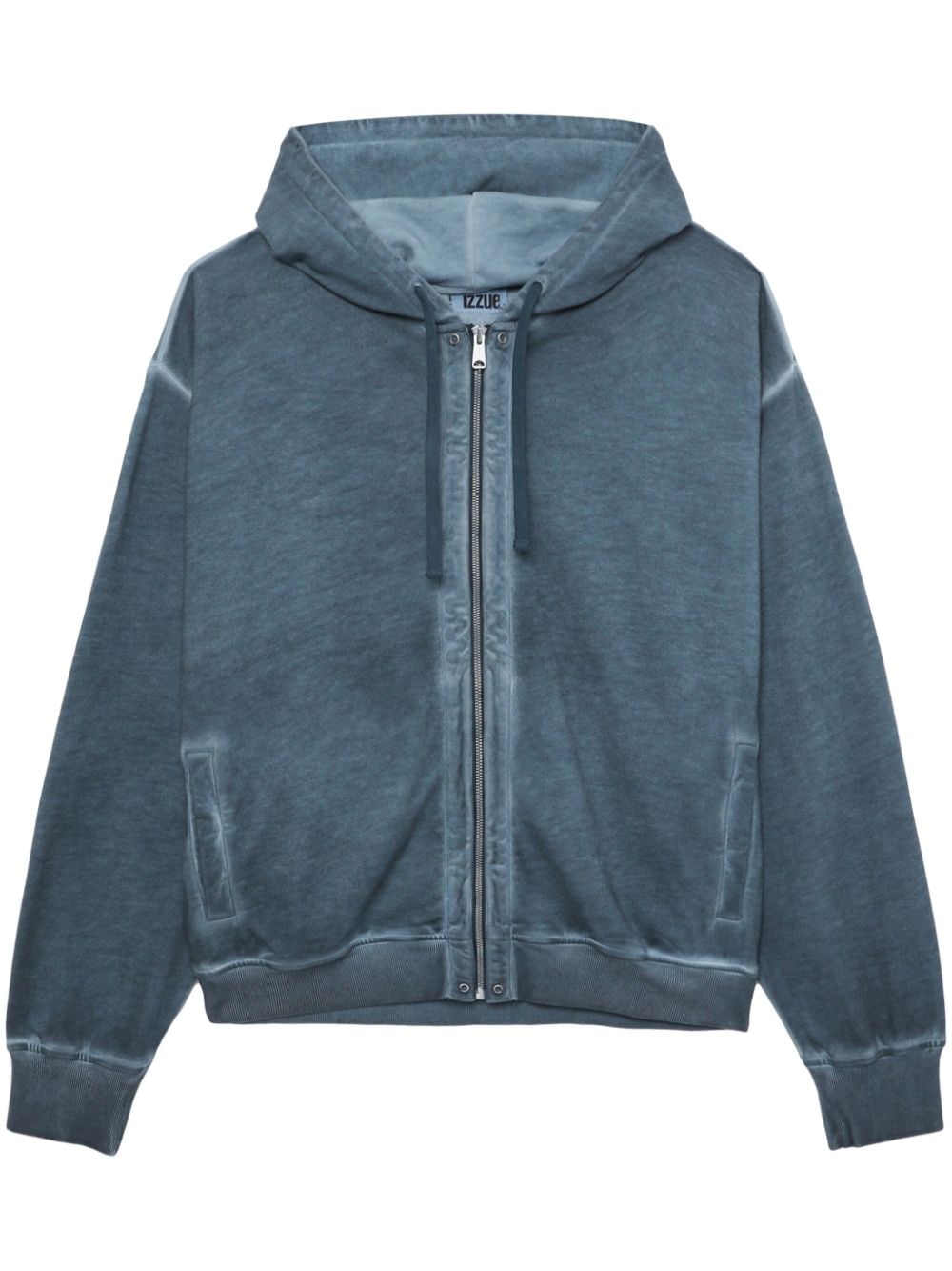 izzue drawstring zip-up hoodie - Blue von izzue