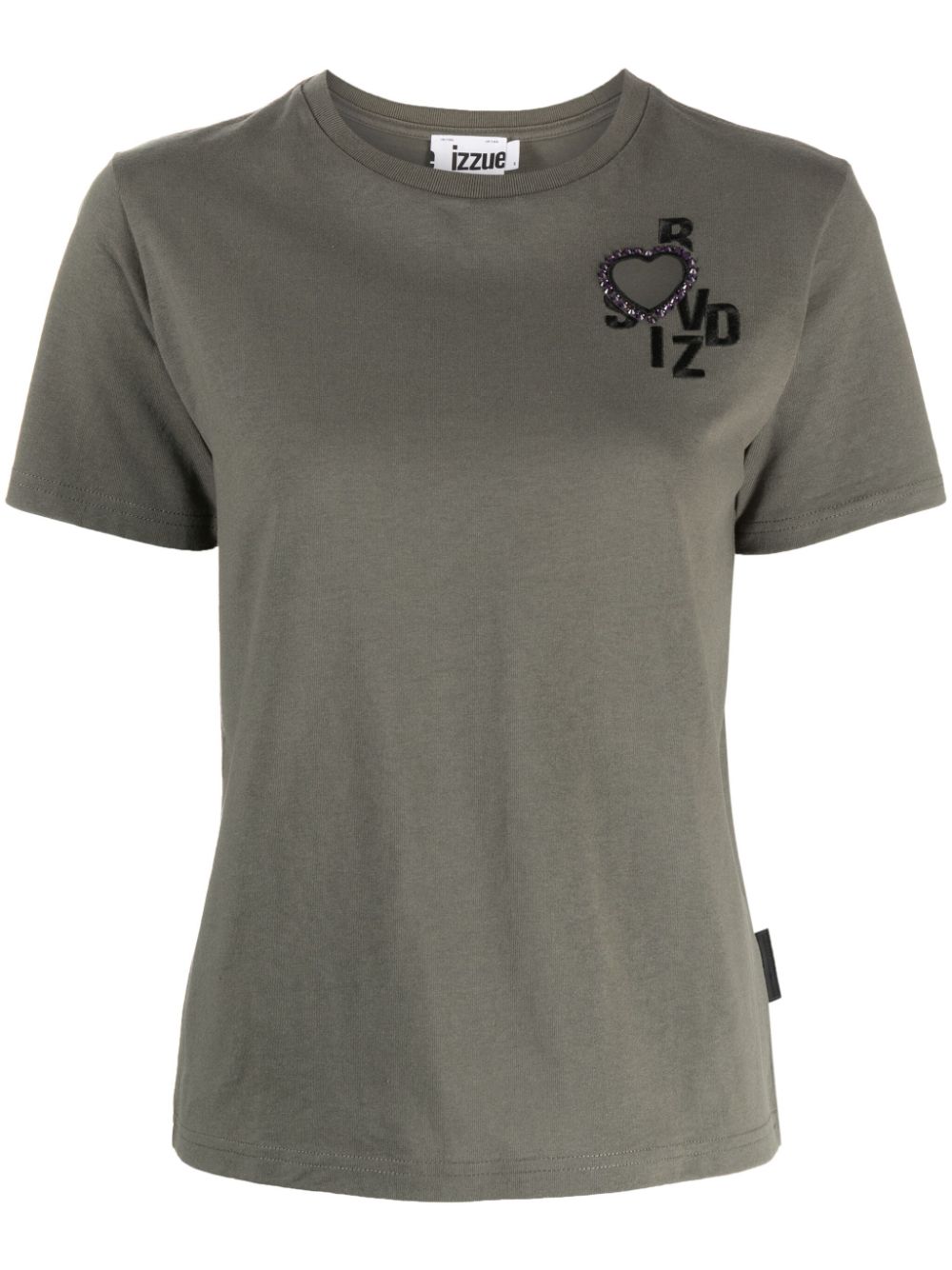 izzue embroidered-design cotton T-shirt - Green von izzue