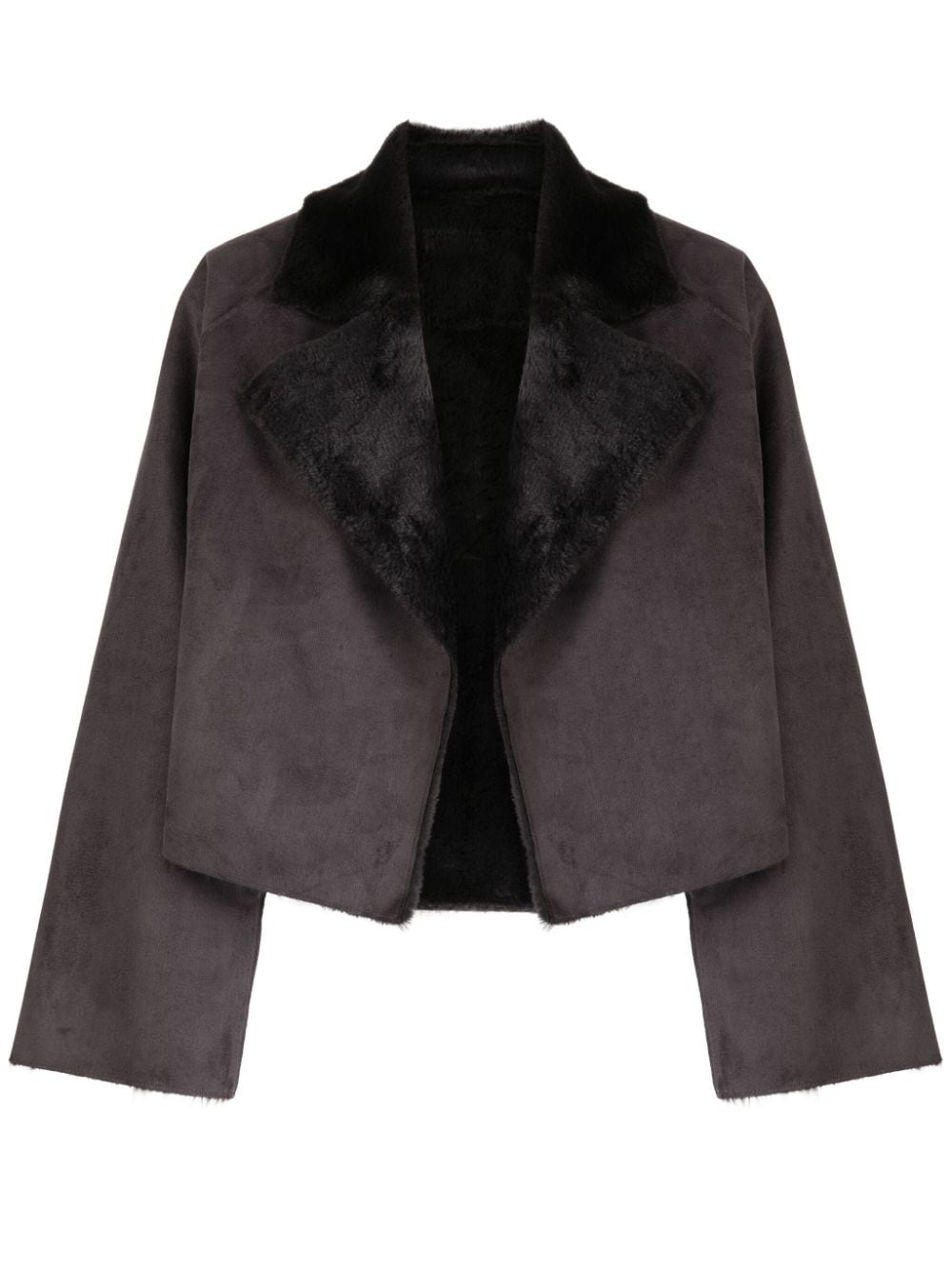 izzue faux-fur cropped jacket - Grey von izzue