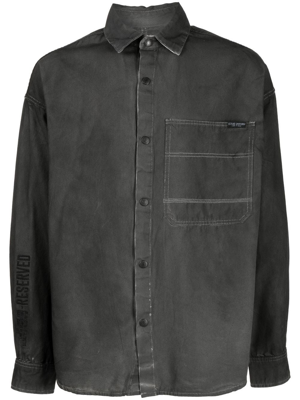 izzue front patch pocket shirt - Grey von izzue