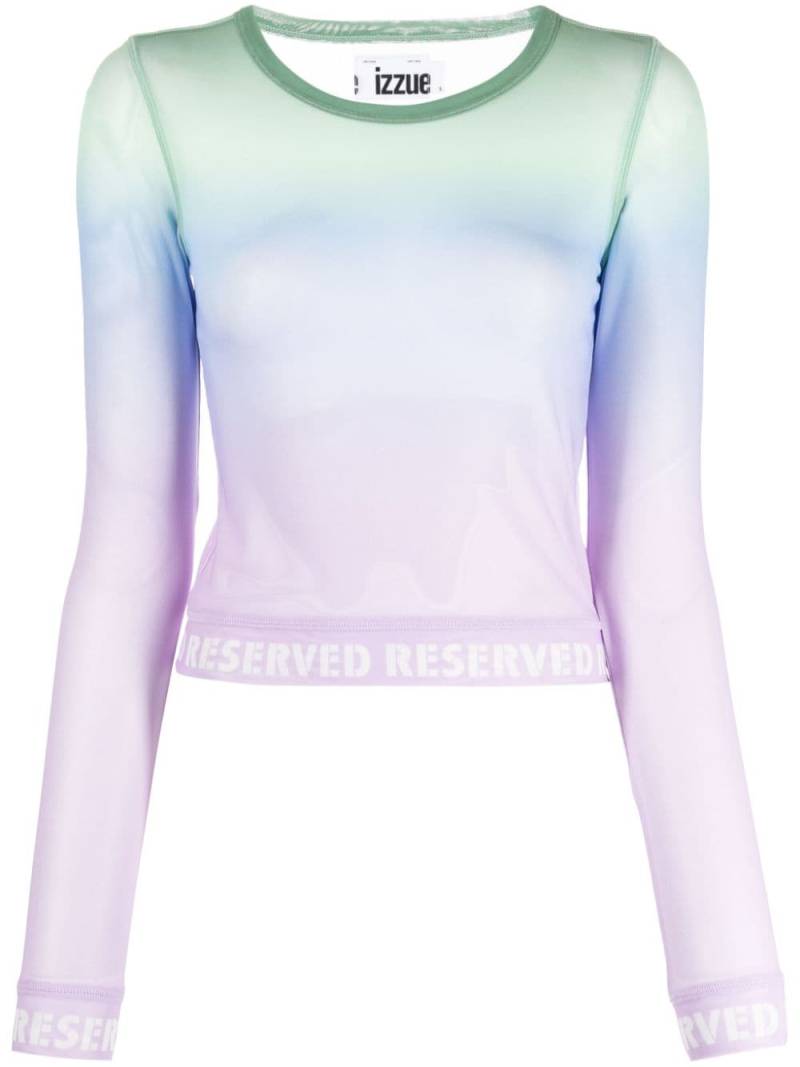 izzue gradient-effect sheer mesh top - Multicolour von izzue