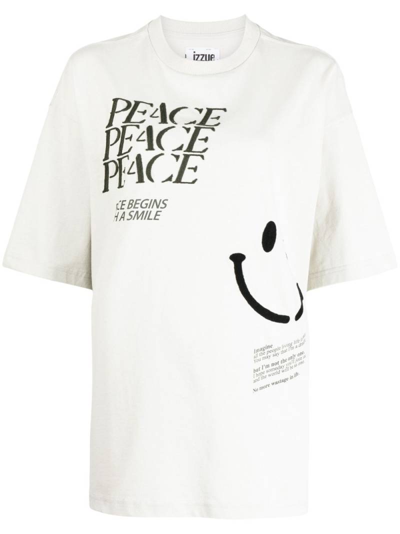 izzue graphic-print cotton T-shirt - Grey von izzue