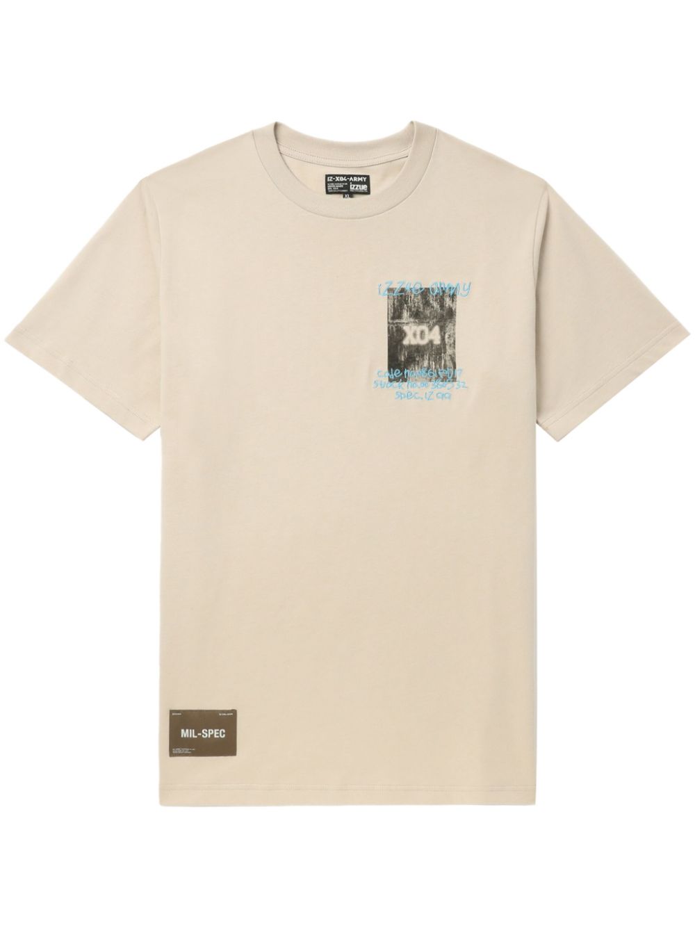 izzue graphic-print cotton T-shirt - Neutrals von izzue