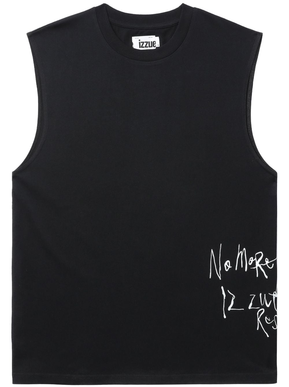 izzue graphic-print cotton vest - Black von izzue