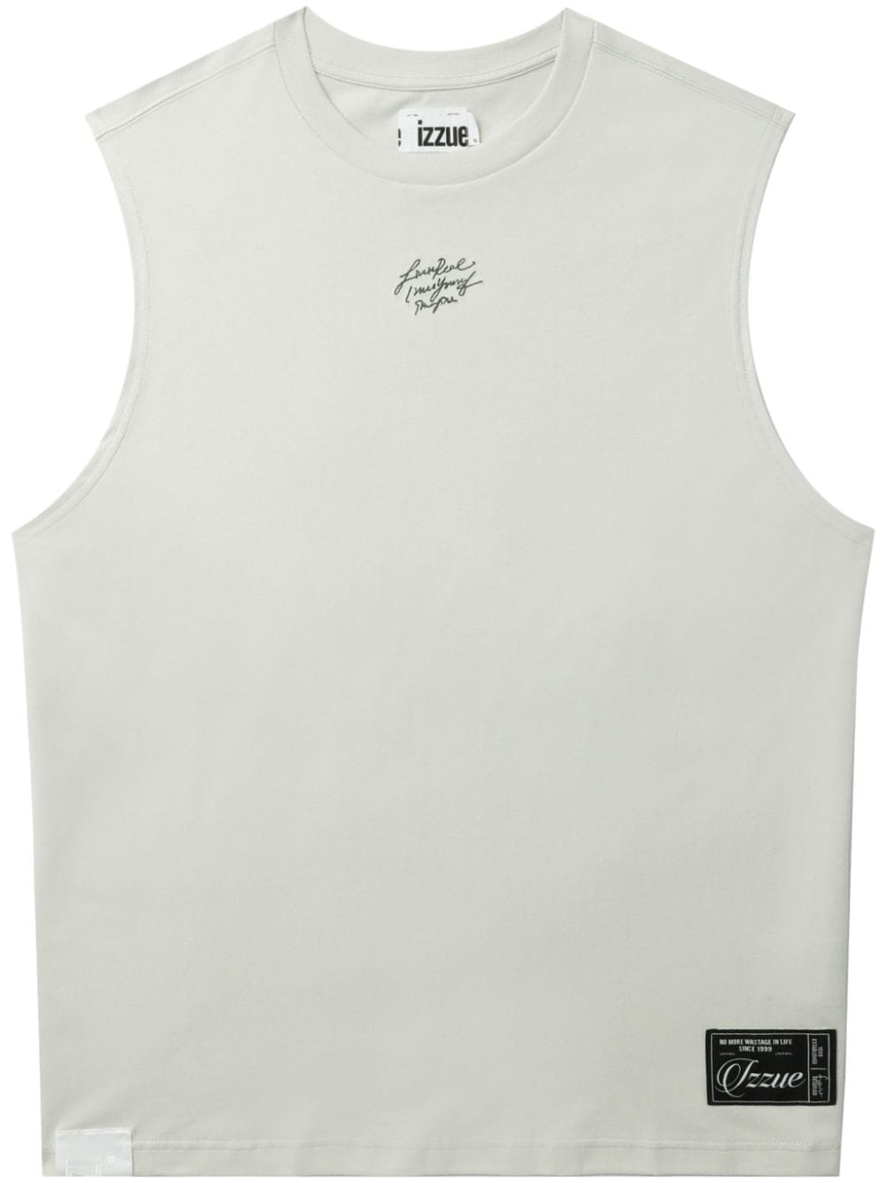 izzue graphic-print cotton vest - Neutrals von izzue