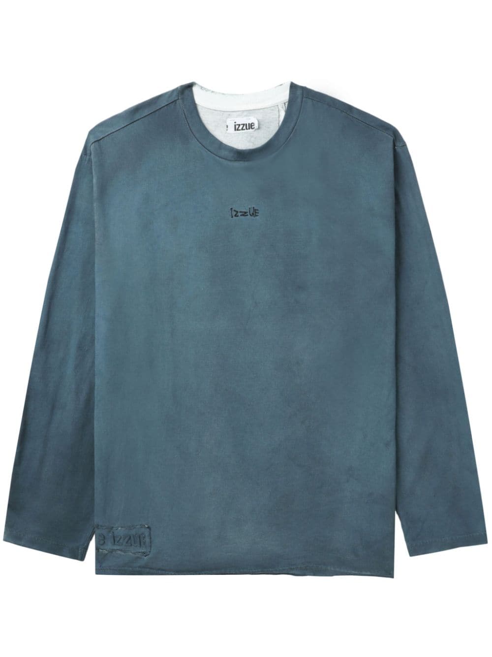 izzue graphic-print long-sleeve cotton T-shirt - Blue von izzue