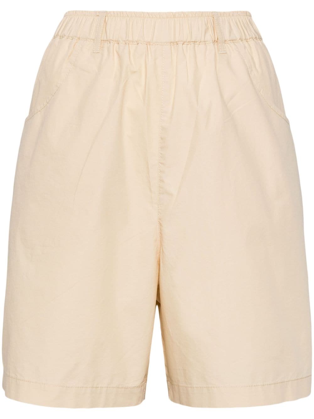 izzue high-rise cotton shorts - Neutrals von izzue