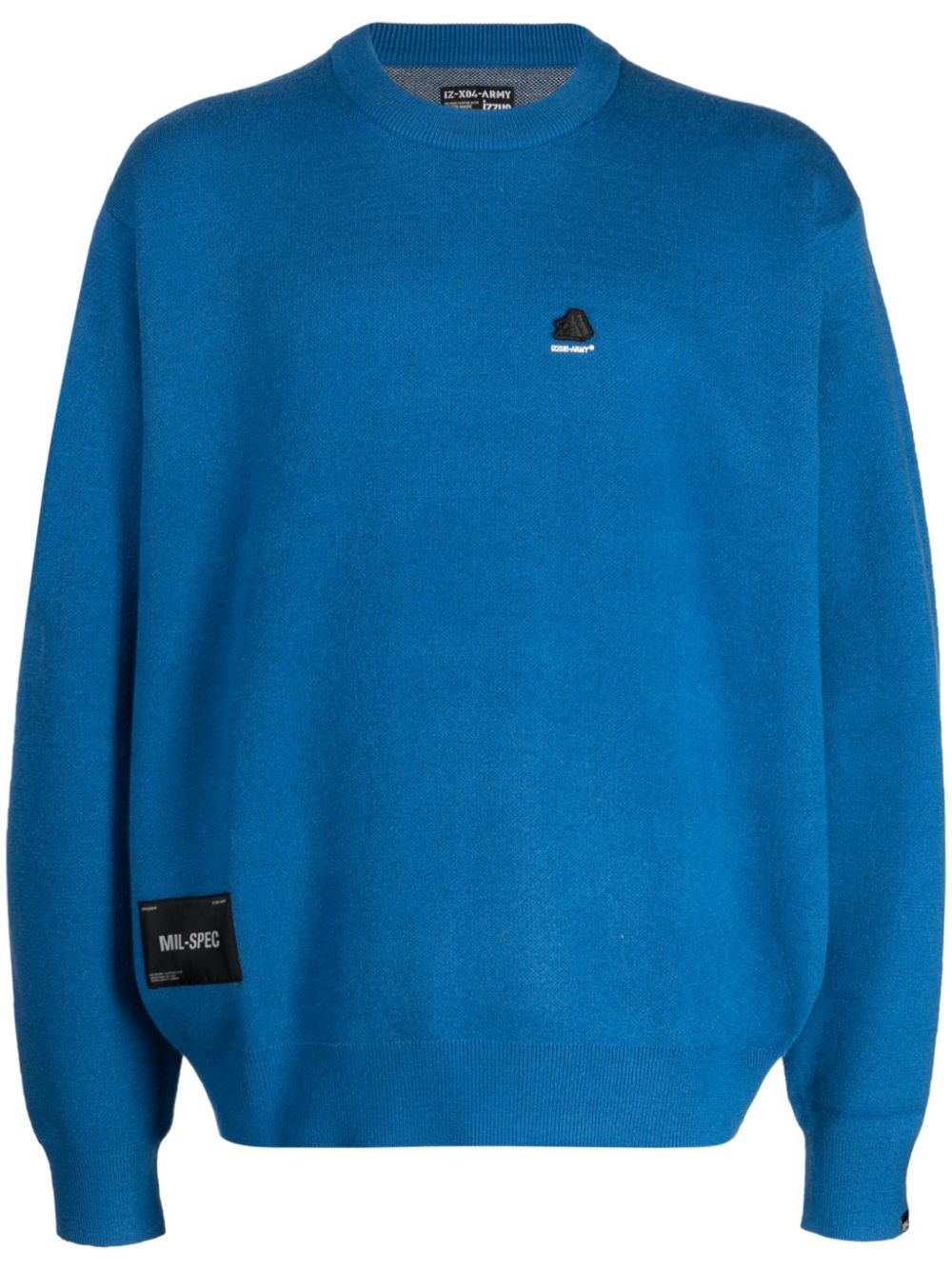 izzue intarsia-knit logo jumper - Blue von izzue