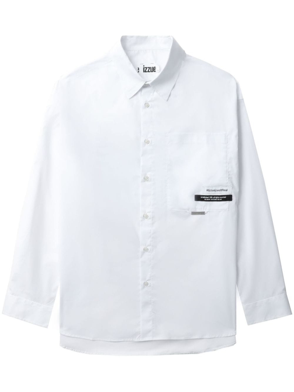 izzue logo-appliqué cotton shirt - White von izzue