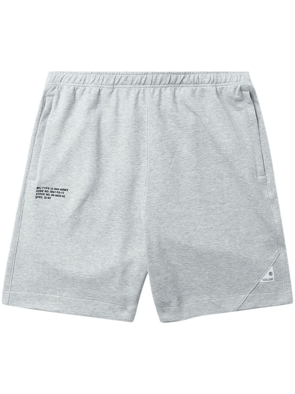 izzue logo-appliqué track shorts - Grey von izzue