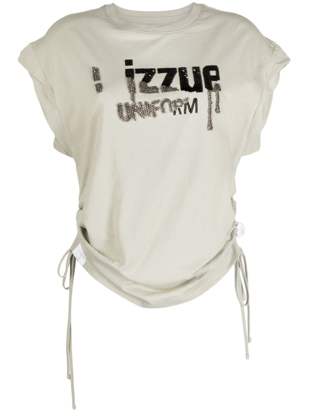 izzue logo-embellishment cotton T-shirt - Grey von izzue