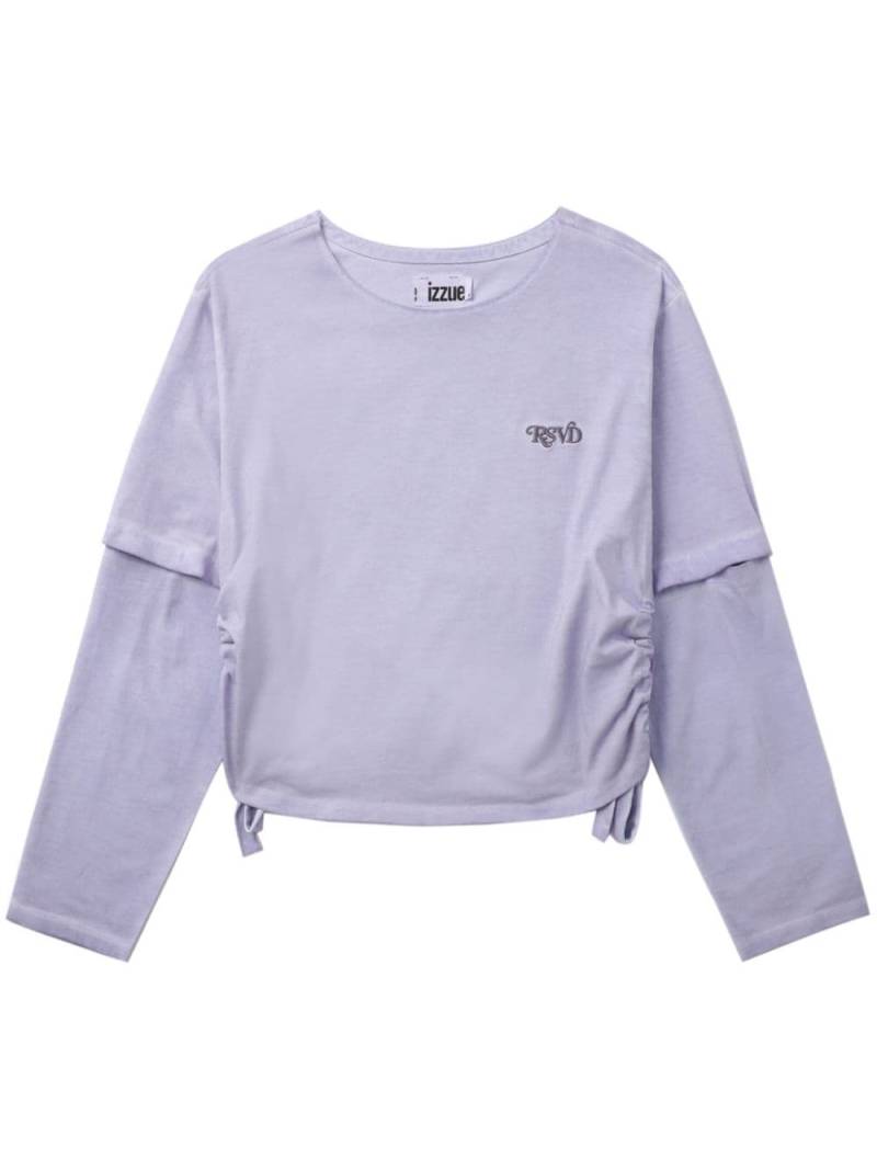 izzue logo-embroidered cotton T-shirt - Purple von izzue