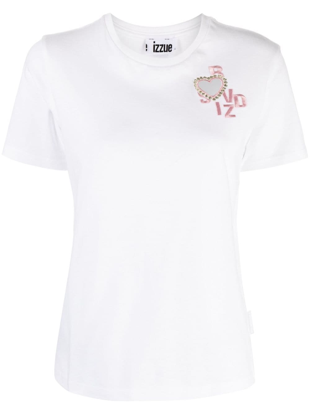 izzue logo-embroidered cotton T-shirt - White von izzue