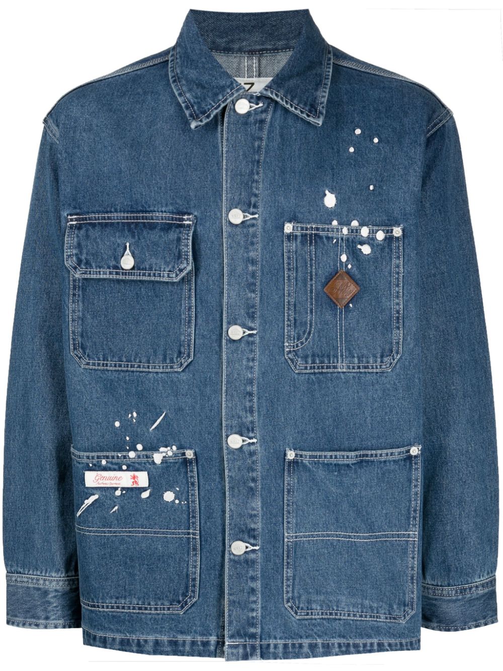 izzue logo-embroidered denim jacket - Blue von izzue