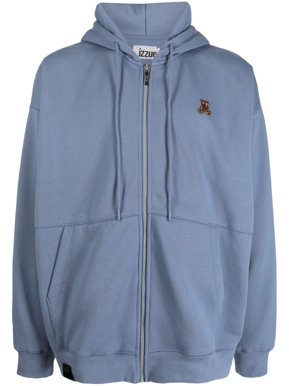izzue logo-embroidered drawstring hoodie - Blue von izzue