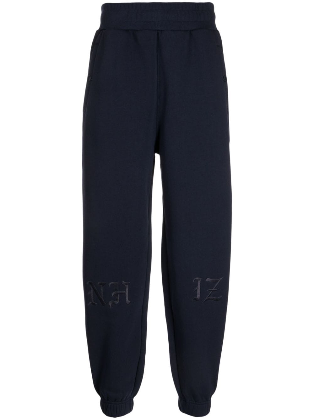 izzue logo-embroidered jersey track pants - Blue von izzue