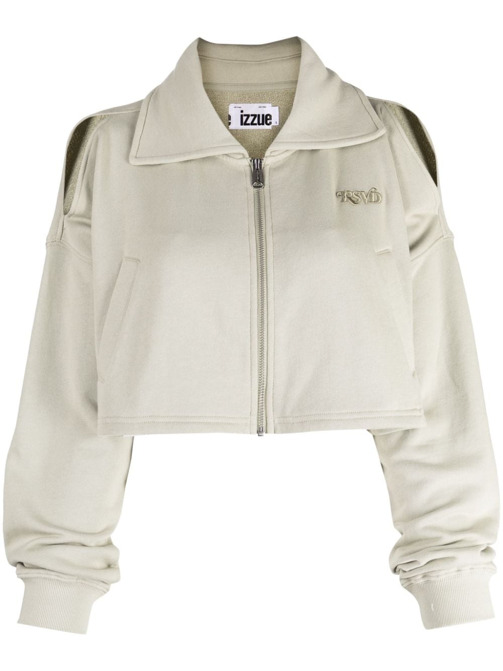 izzue logo-embroidered zip-up jacket - Green von izzue