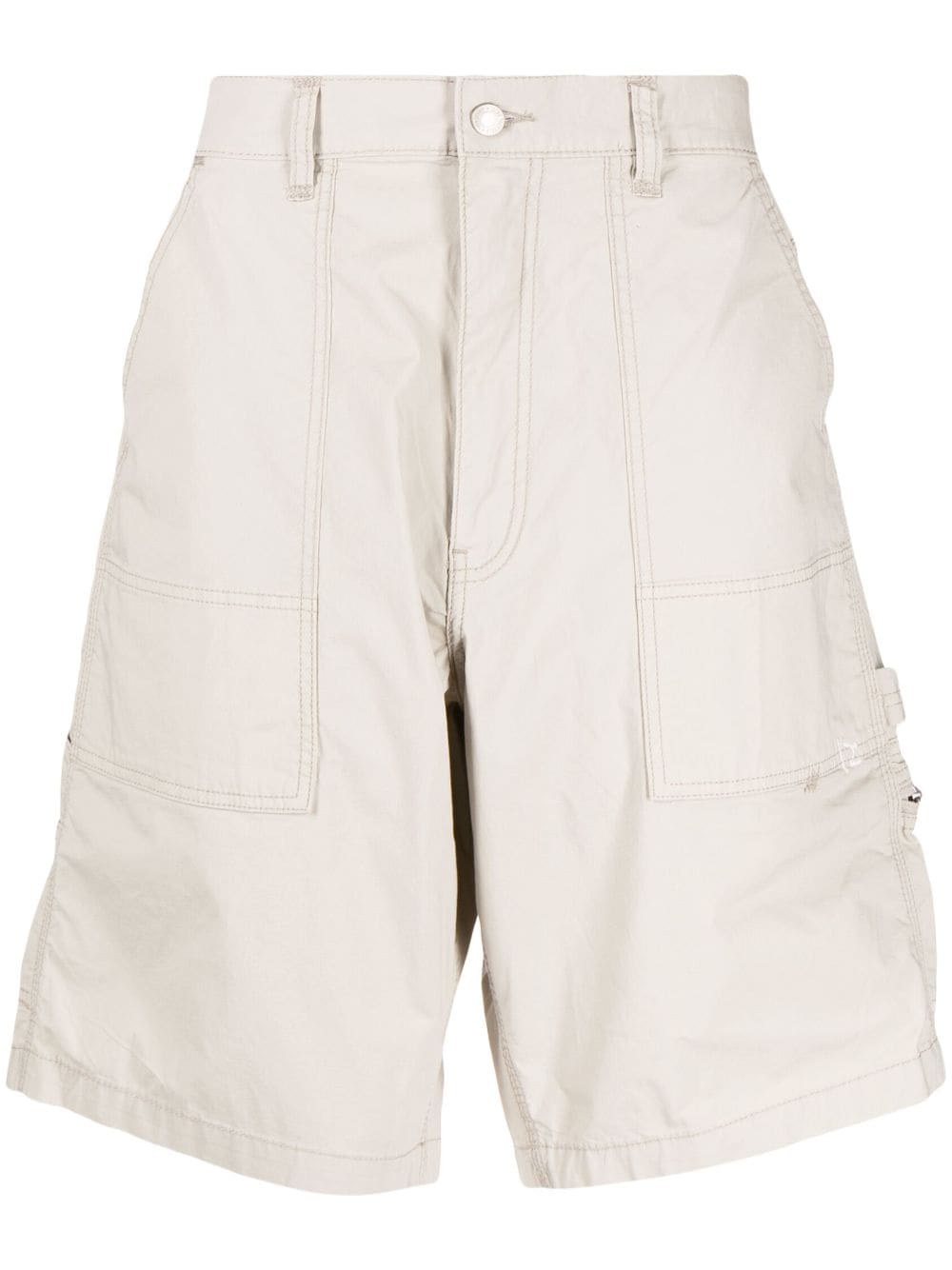 izzue logo-patch cargo shorts - Neutrals von izzue