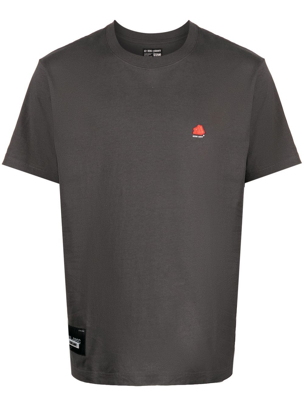 izzue logo-patch cotton T-shirt - Grey von izzue