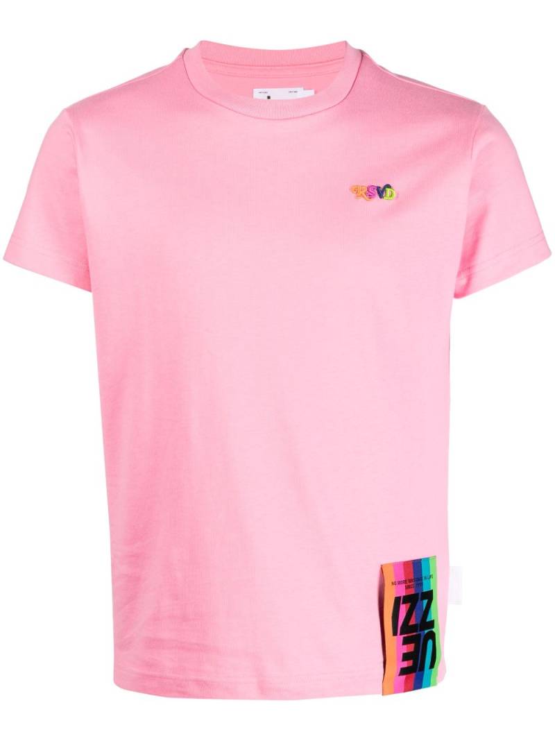izzue logo-patch cotton T-shirt - Pink von izzue