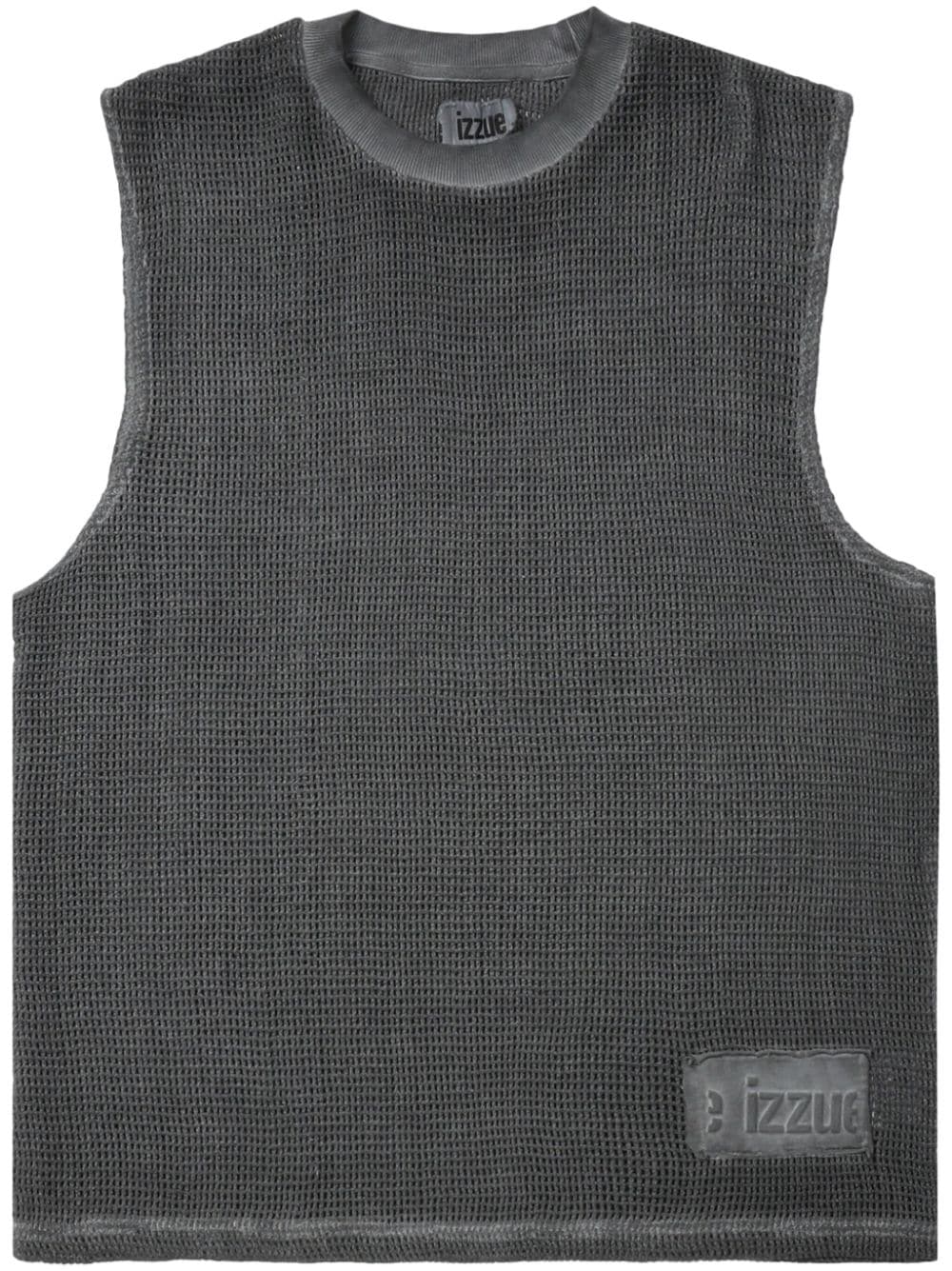 izzue logo-patch cotton vest - Grey von izzue