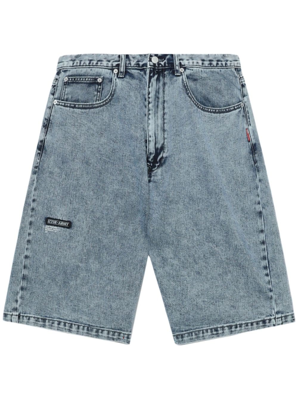 izzue logo-patch denim shorts - Blue von izzue