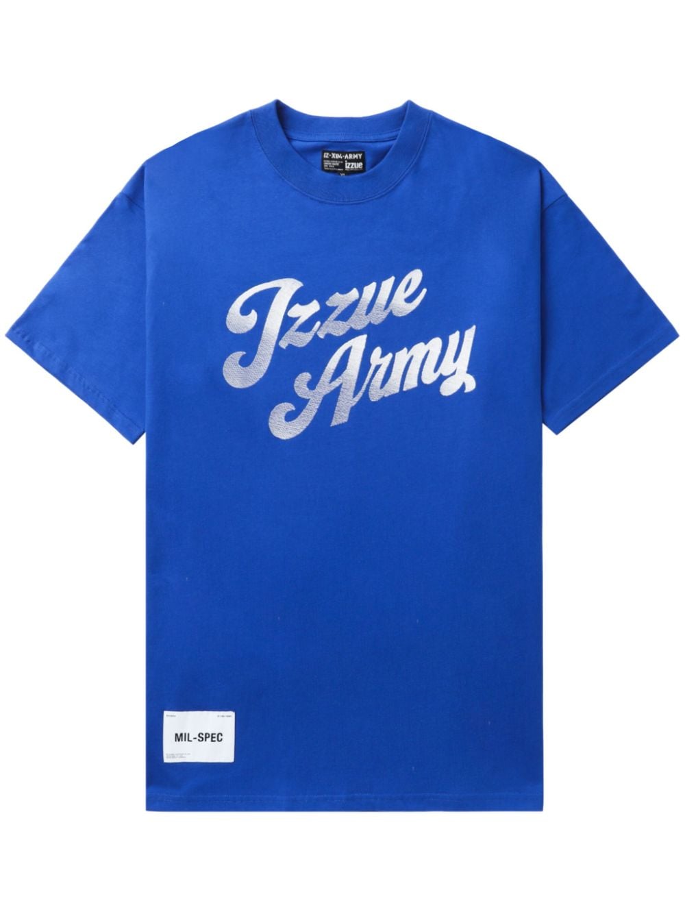 izzue logo-print cotton T-shirt - Blue von izzue