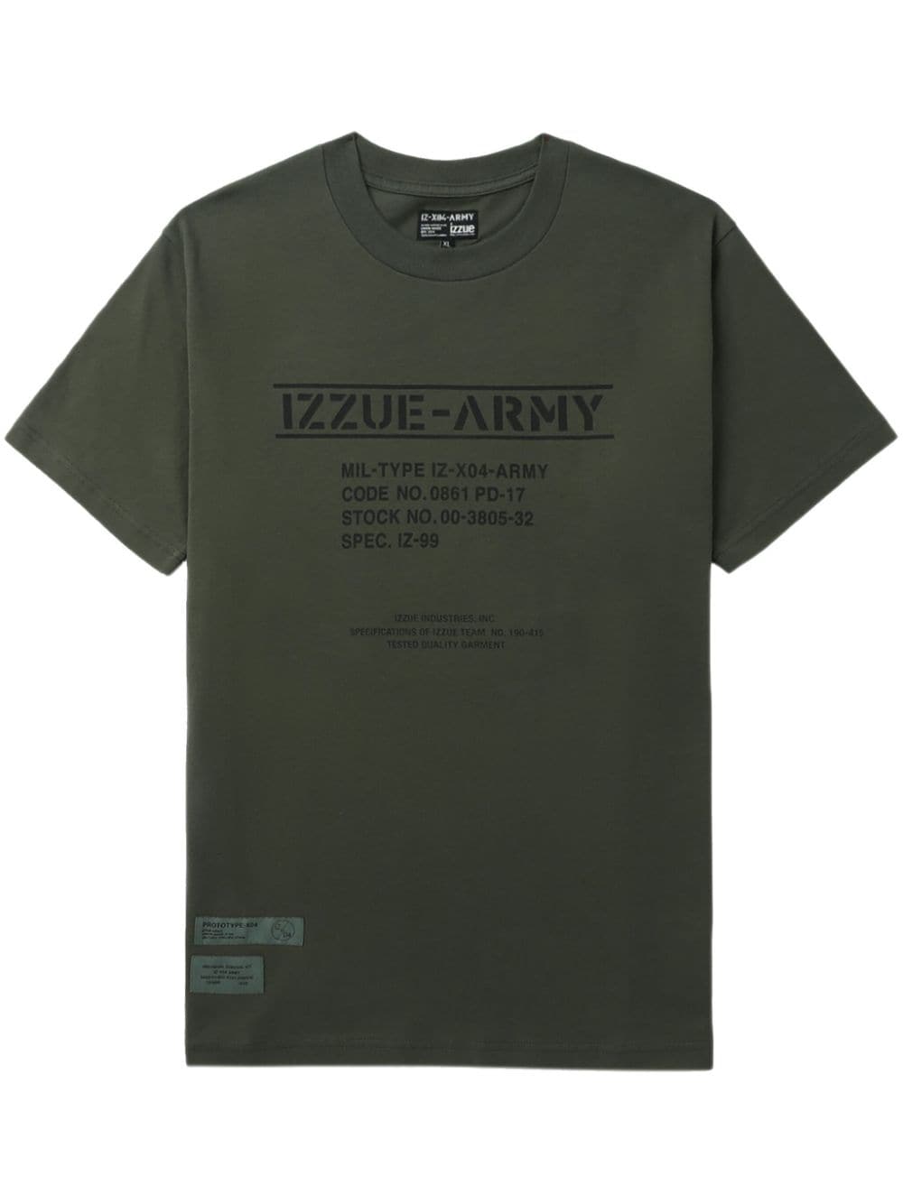 izzue logo-print cotton T-shirt - Green von izzue