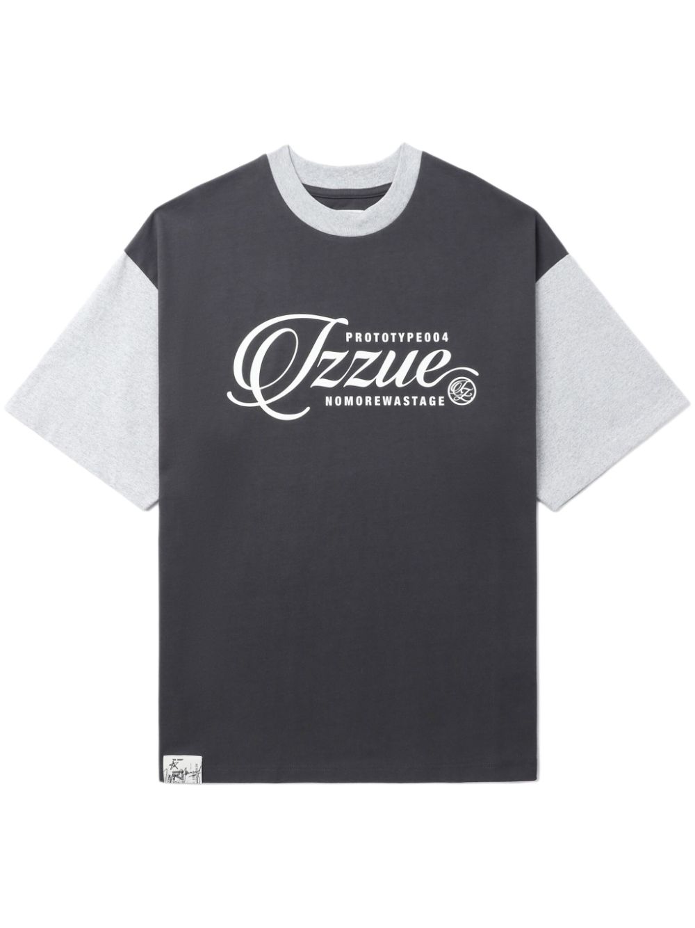 izzue logo-print cotton T-shirt - Grey von izzue