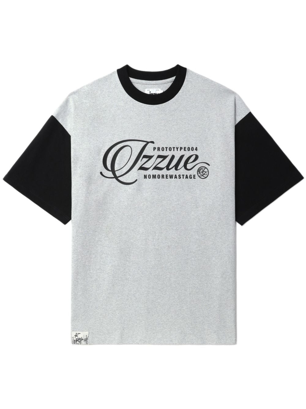 izzue logo-print cotton T-shirt - Grey von izzue