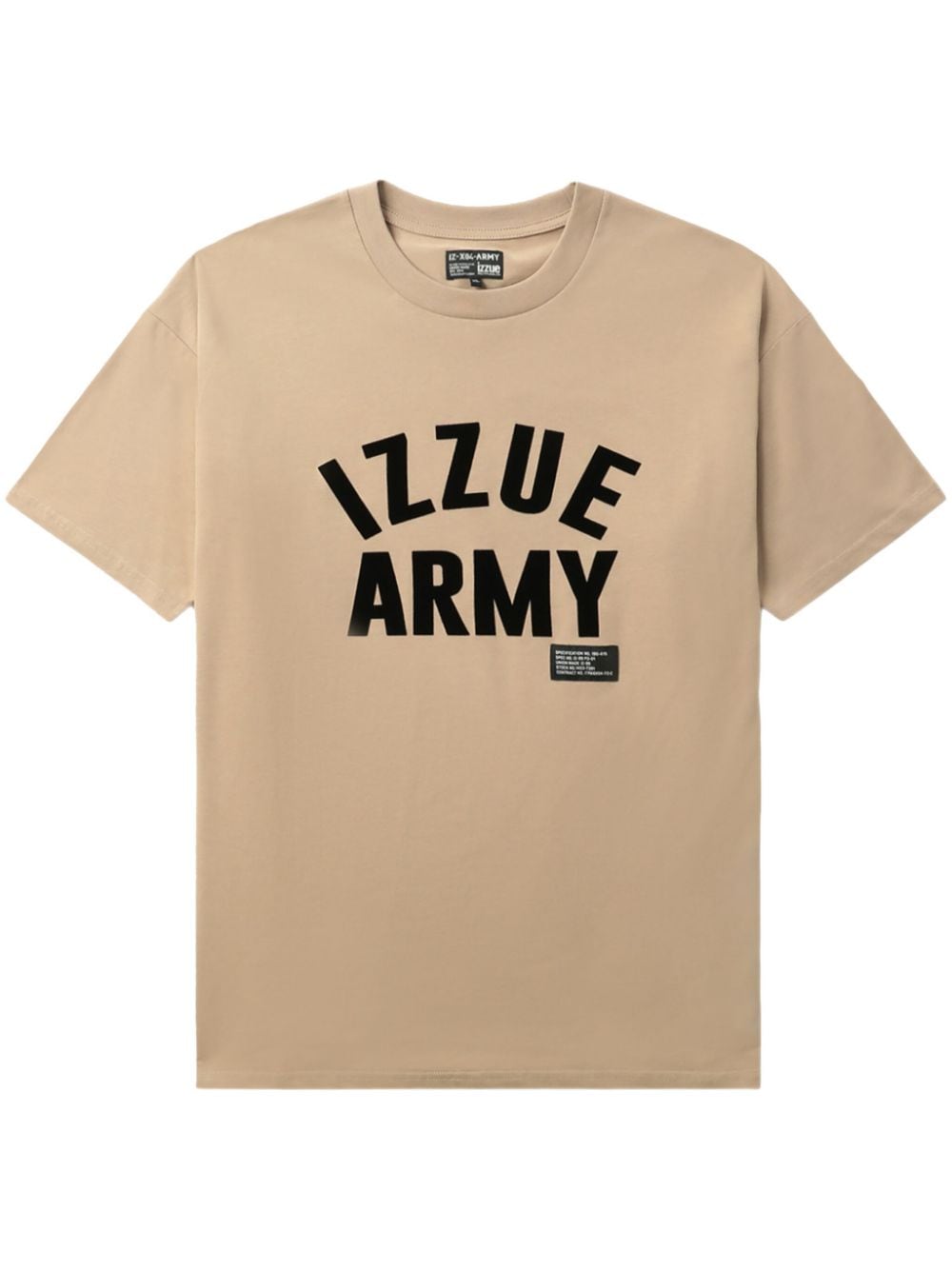 izzue logo-print cotton T-shirt - Neutrals von izzue